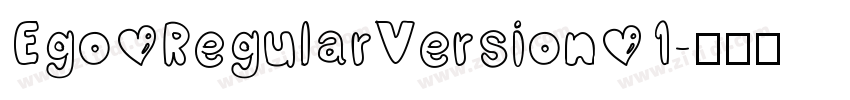 Ego RegularVersion 1字体转换